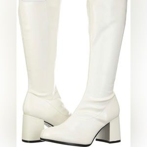 Go-Go Boots White Sz S for Costume/Dance/Dallas Cowboys Cheerleader/Retro